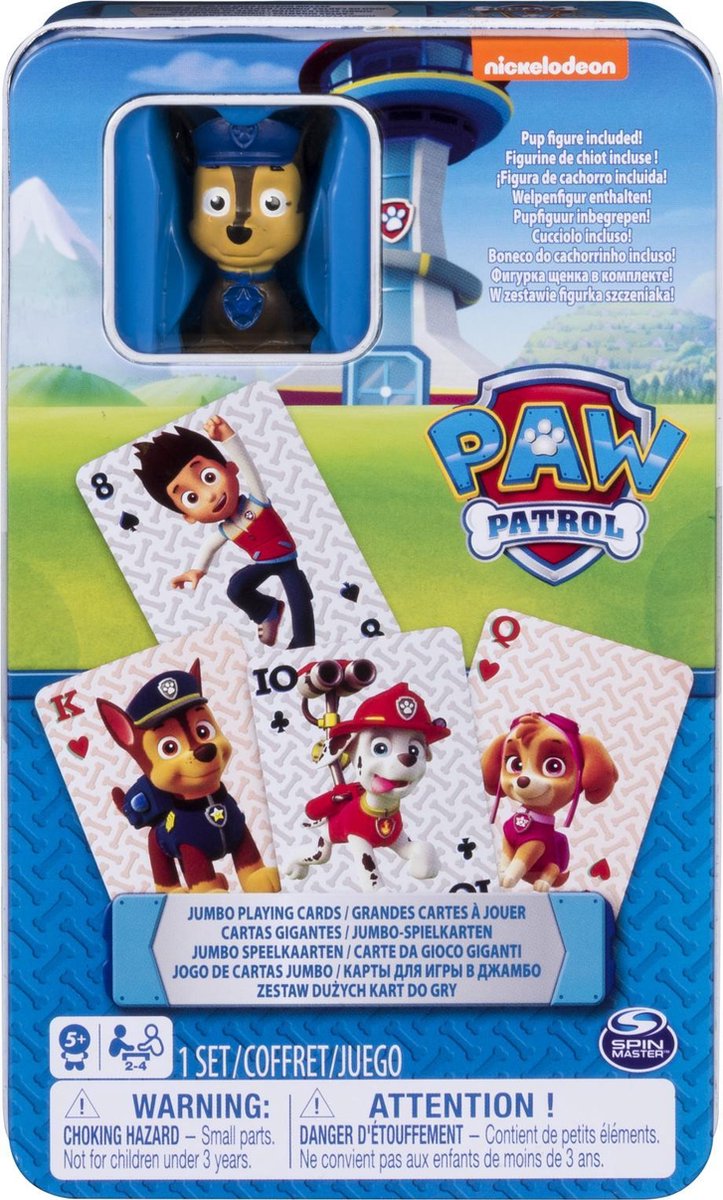 Spinmaster Nickelodeon kaartspel Paw Patrol Jumbo junior 2 4 spelers