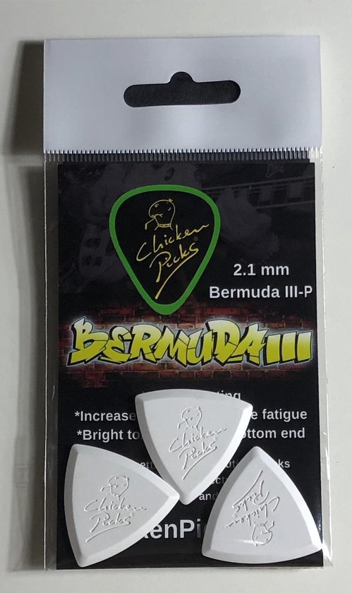 ChickenPicks Tritone III Series Bermuda III 2.1 mm-P plectrums (3 stuks)