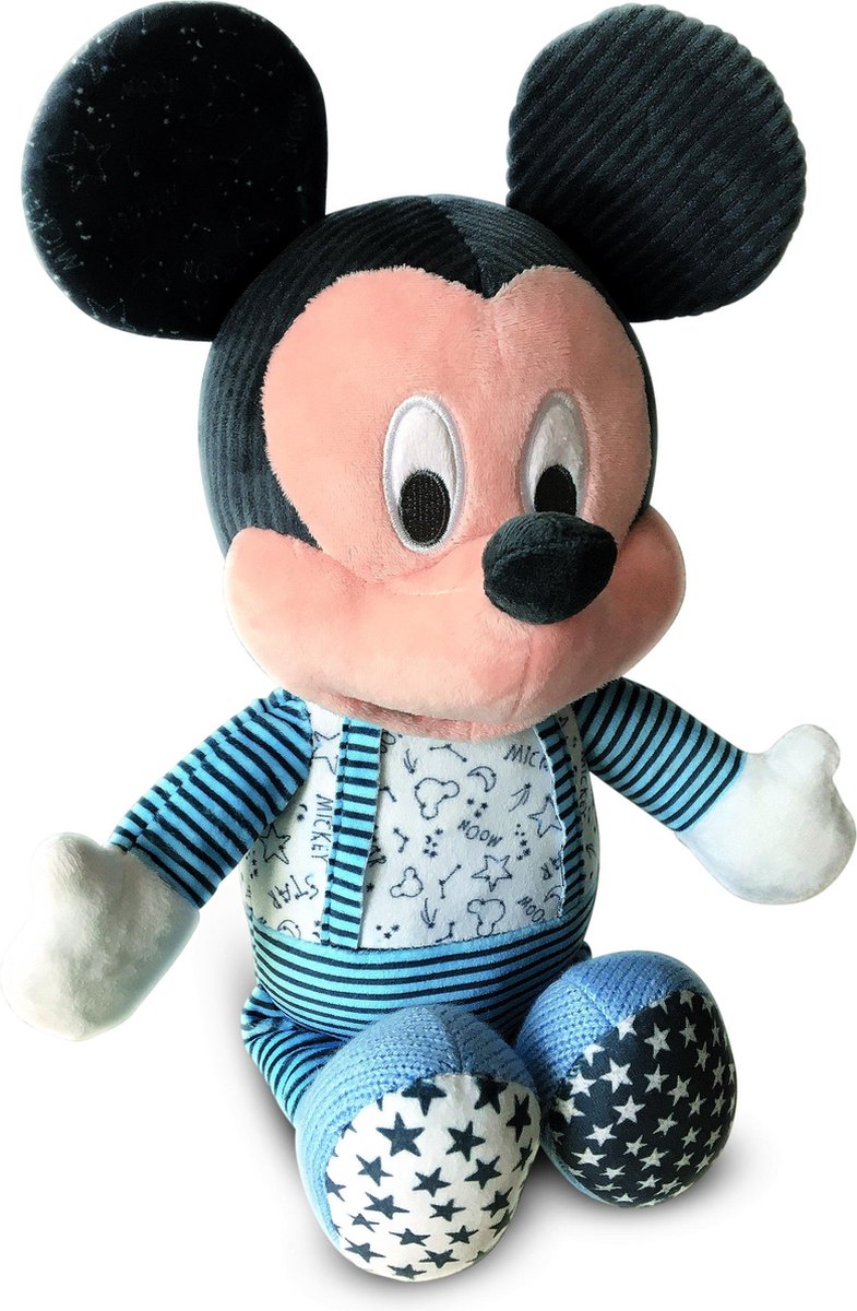 Clementoni knuffel Baby Mickey junior 32 cm pluche - Azul