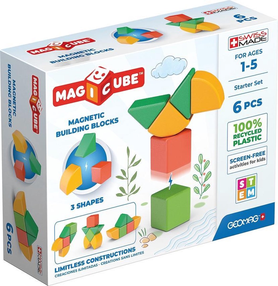 Geomag bouwpakket MagiCube junior neodymium 6 delig