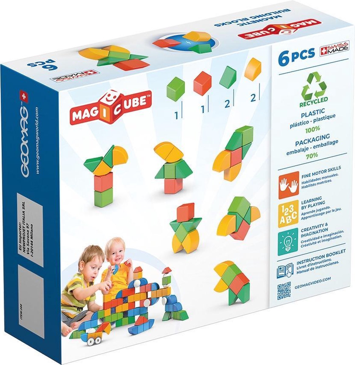 Geomag bouwpakket MagiCube junior neodymium 6 delig