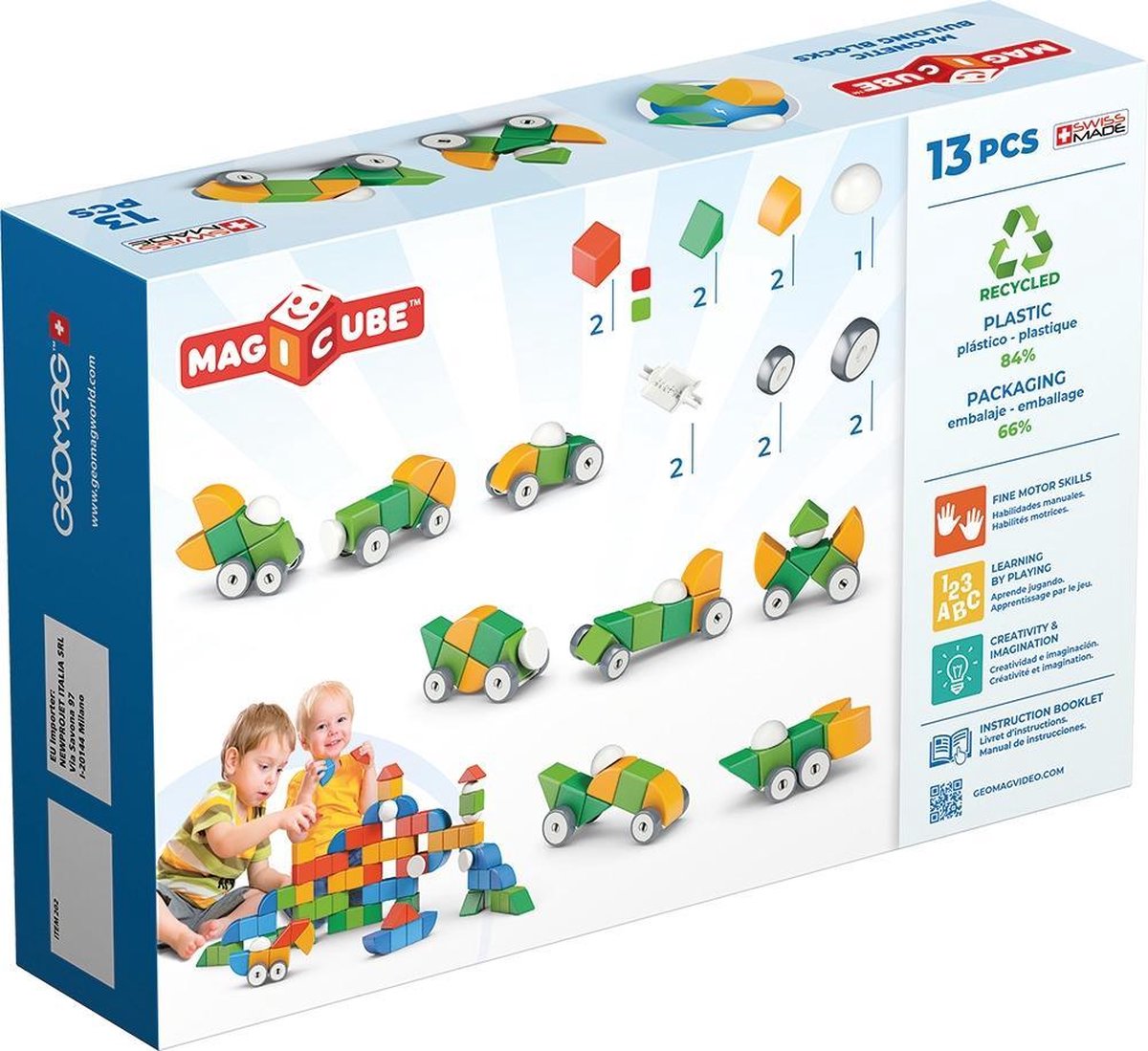 Geomag bouwpakket MagiCube junior neodymium 13 delig