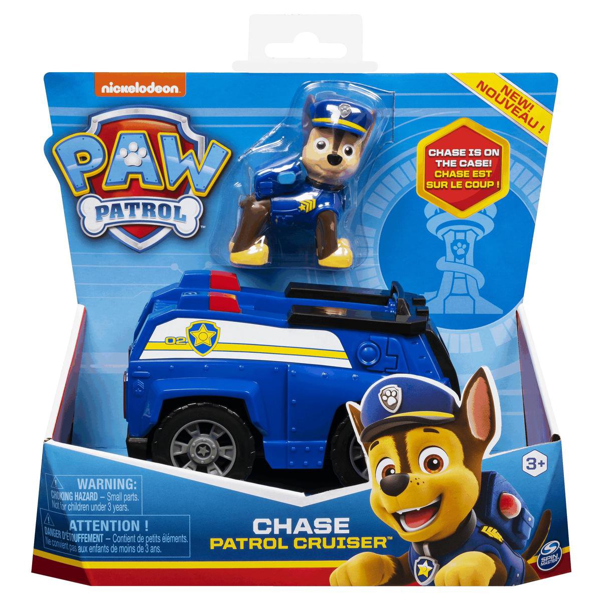 Paw Patrol Nickelodeon speelset Chase 14 cm blauw/geel