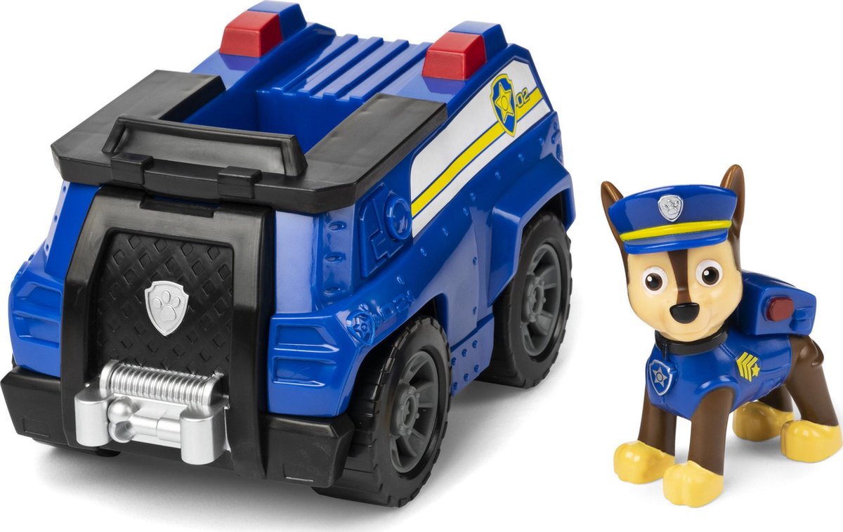 Paw Patrol Nickelodeon speelset Chase 14 cm blauw/geel