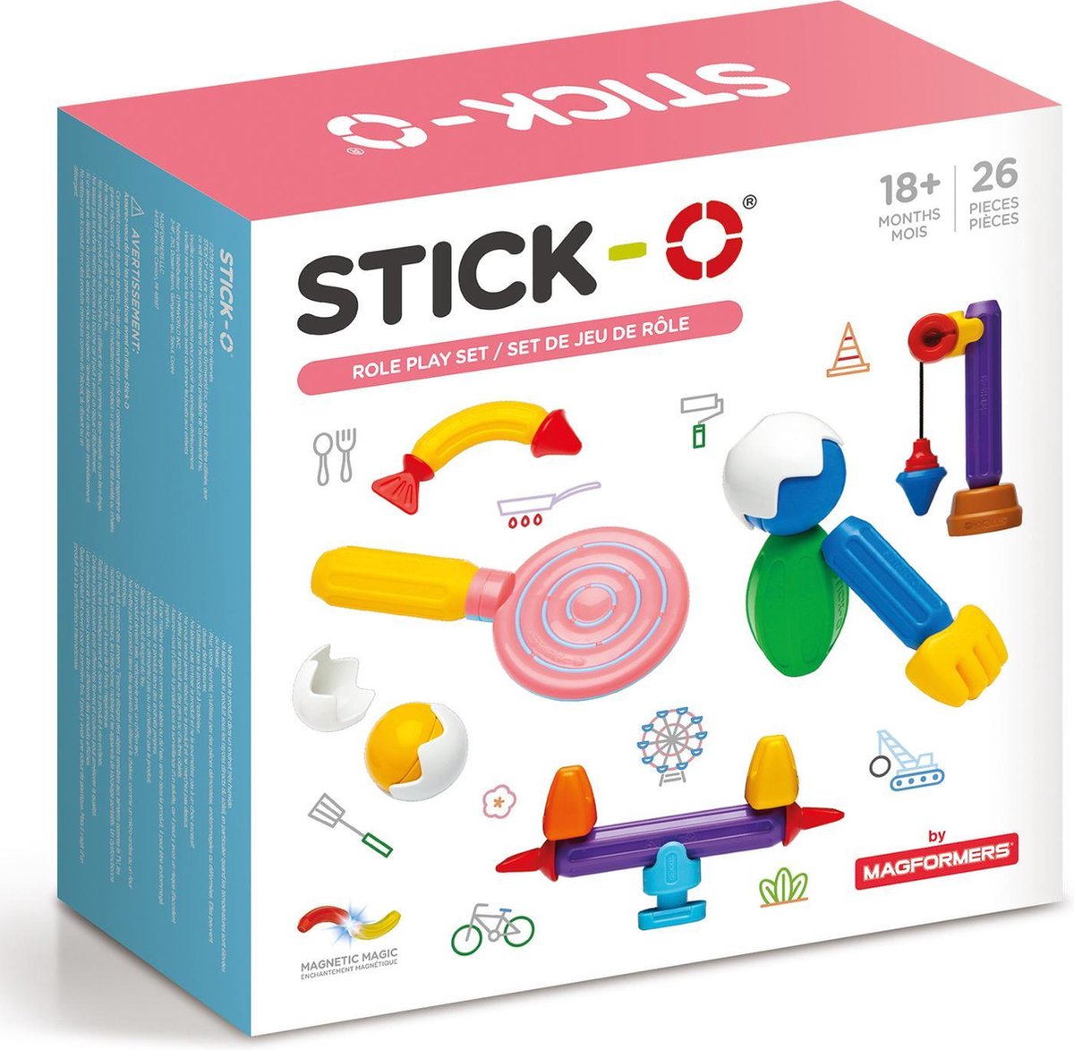 Stick-O Stick O magnetische bouwset rollenspel 26 delig multicolor