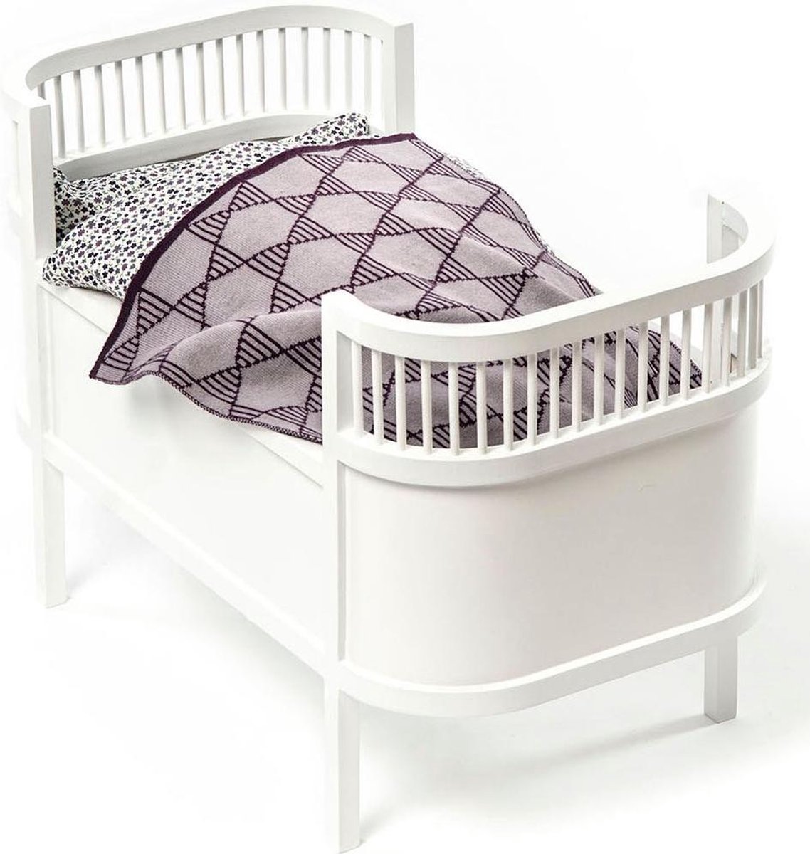 Smallstuff poppenbed Rosaline handgemaakt hout 52 cm - Wit