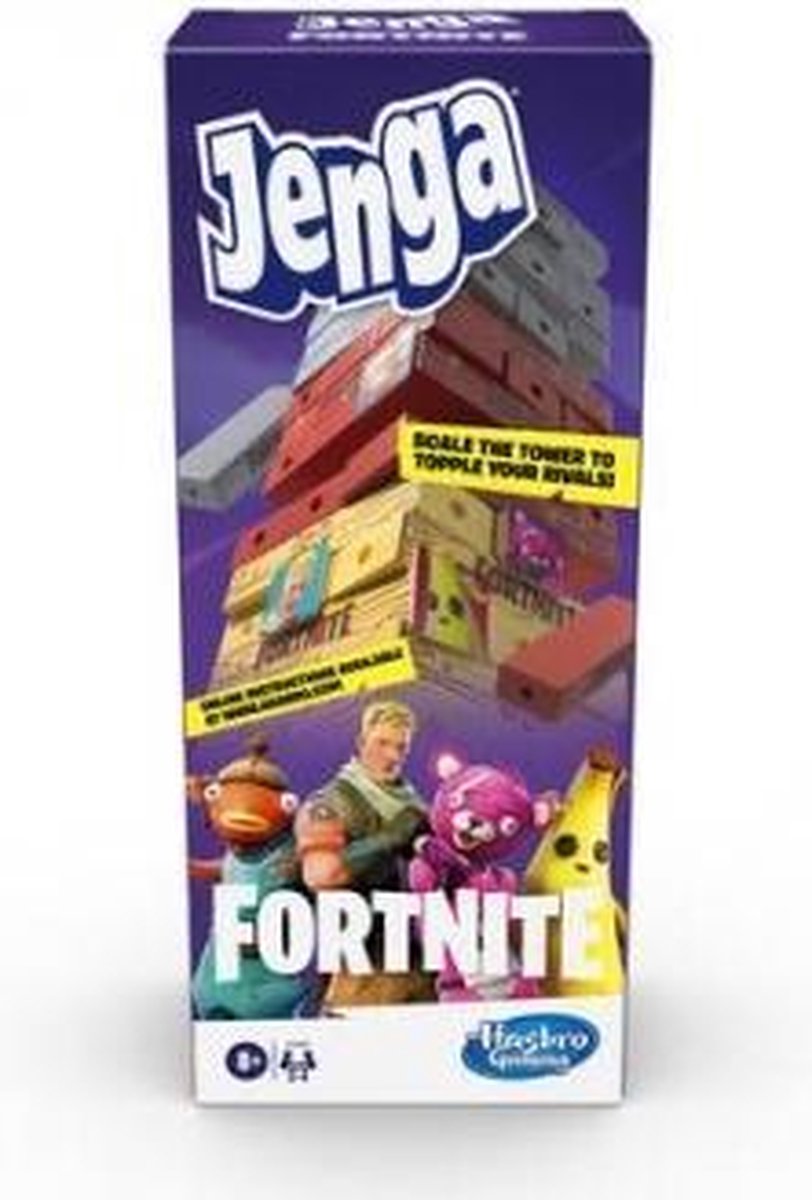 Hasbro behendigheidsspel Fortnite Jenga 11,5 x 8 cm multicolor