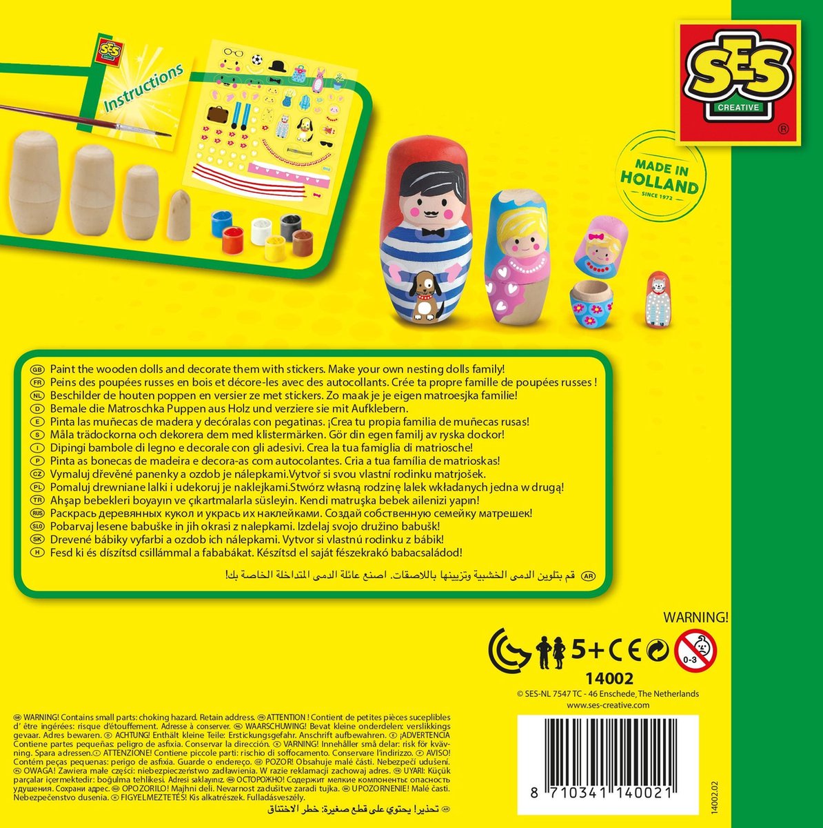 Ses matroesjka's schilderen