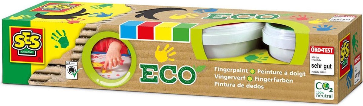 Ses vingerverf Eco 4 stuks multicolor