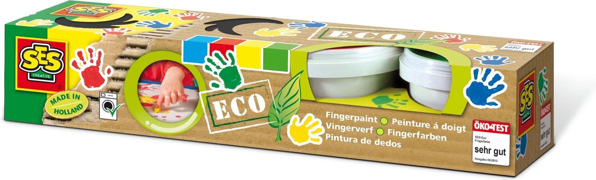 Ses vingerverf Eco 4 stuks multicolor