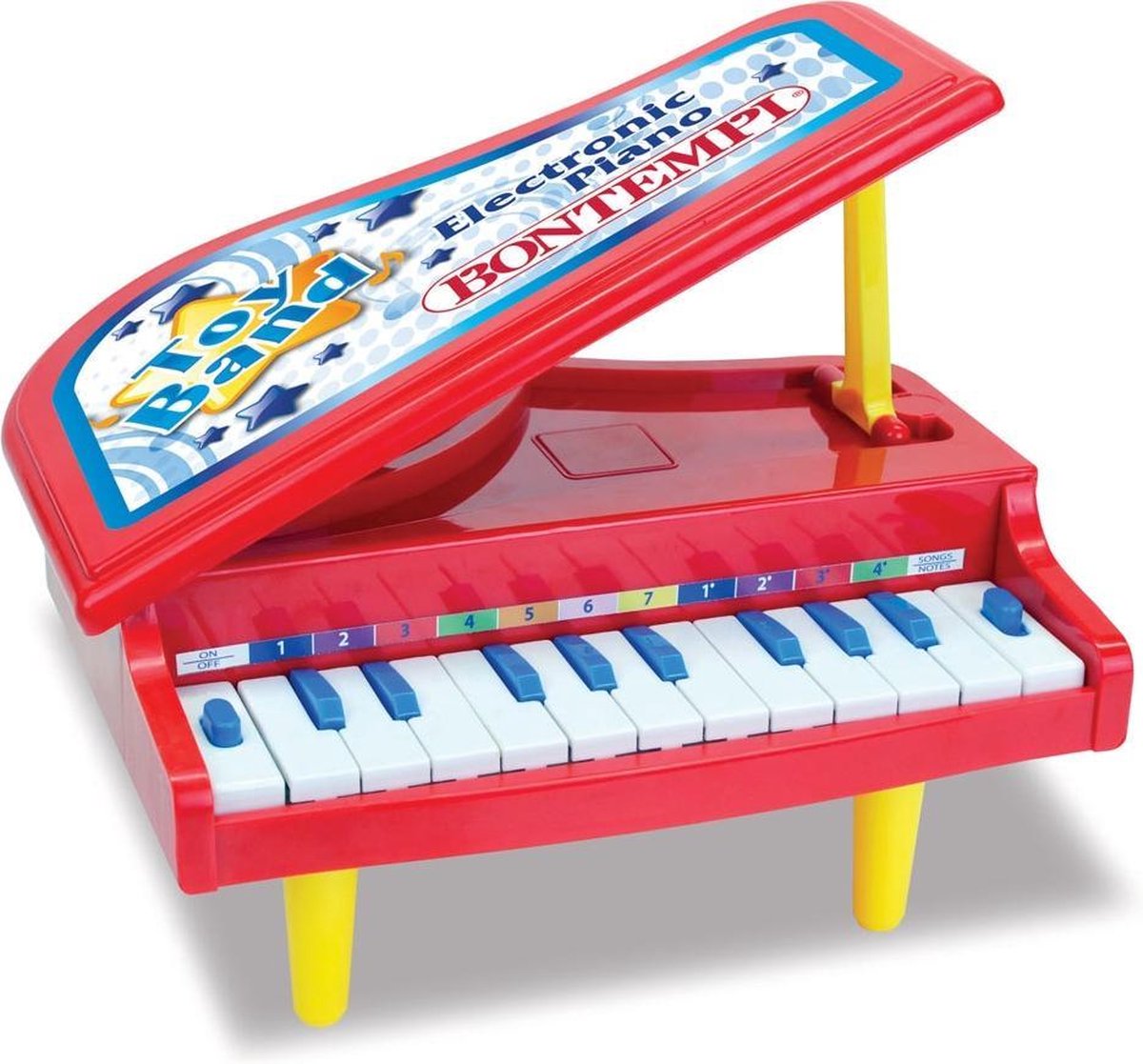Bontempi elektronische piano 11 toetsen 21,5 cm - Rood