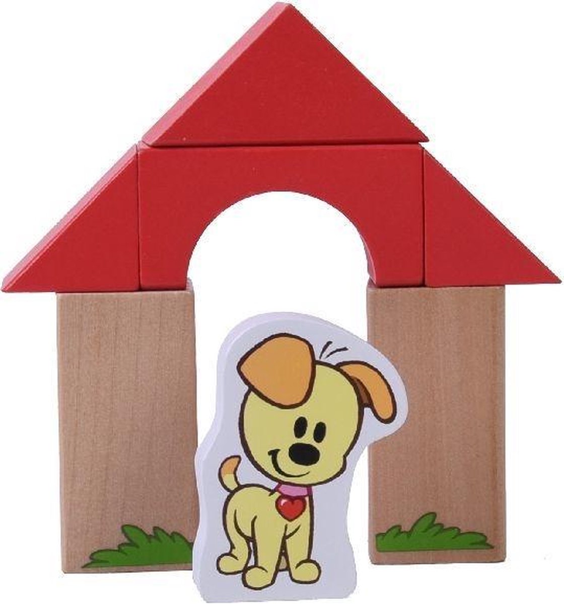 Rubo Toys houten blokken Woezel En Pip 4,5 cm 50 delig
