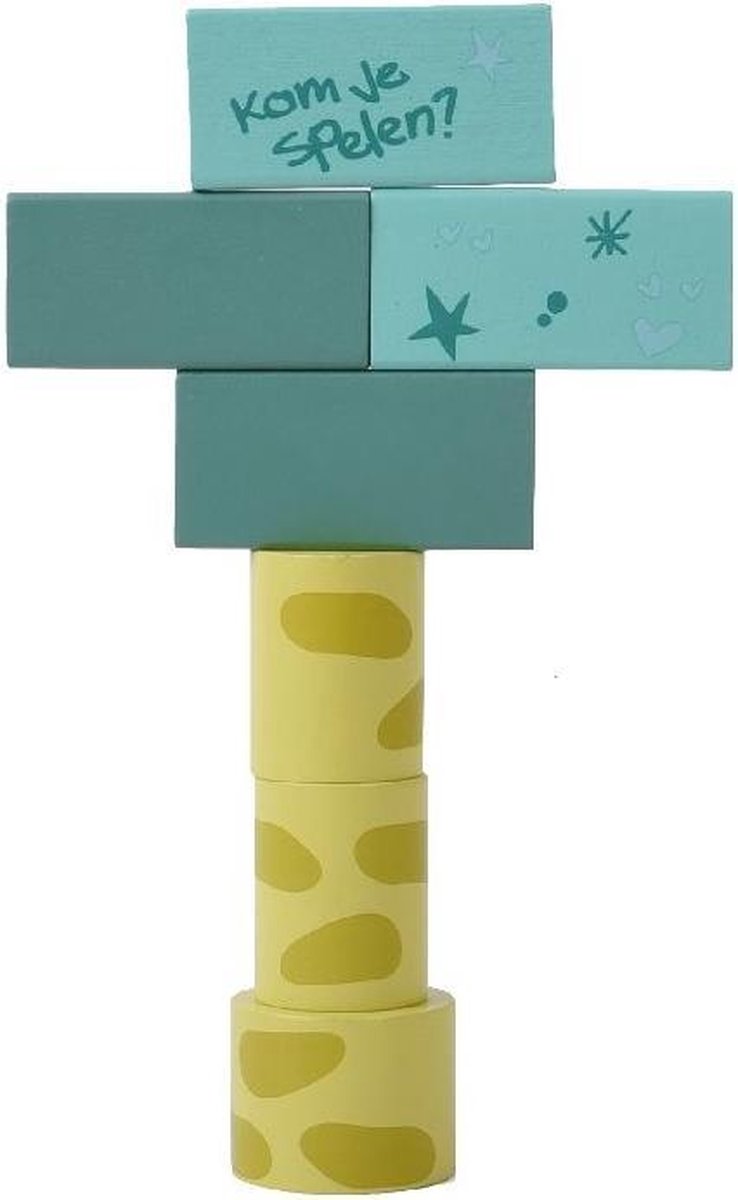 Rubo Toys houten blokken Woezel En Pip 4,5 cm 50 delig