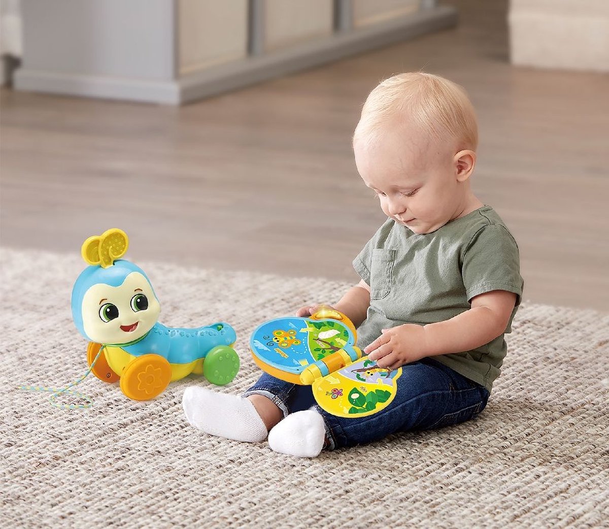 Vtech Vrolijke Verhaalvlinder 25 cm lichtblauw