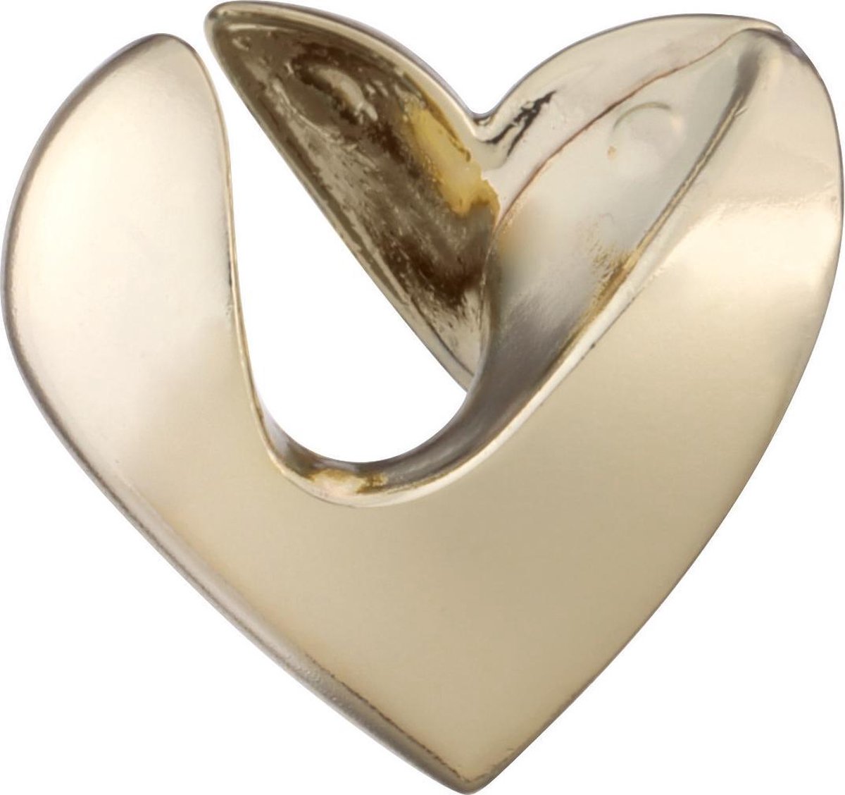 Huzzle breinbreker hart level 1 zink goud/zilver 2 delig
