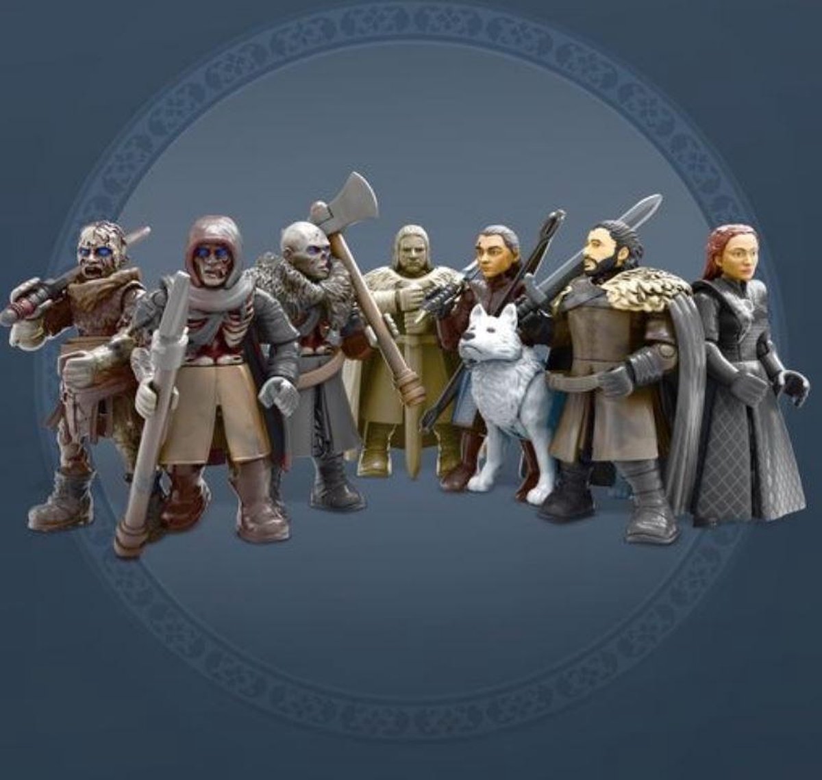 Mega Construx bouwset Battle of Winterfell GOT grijs 1208 delig