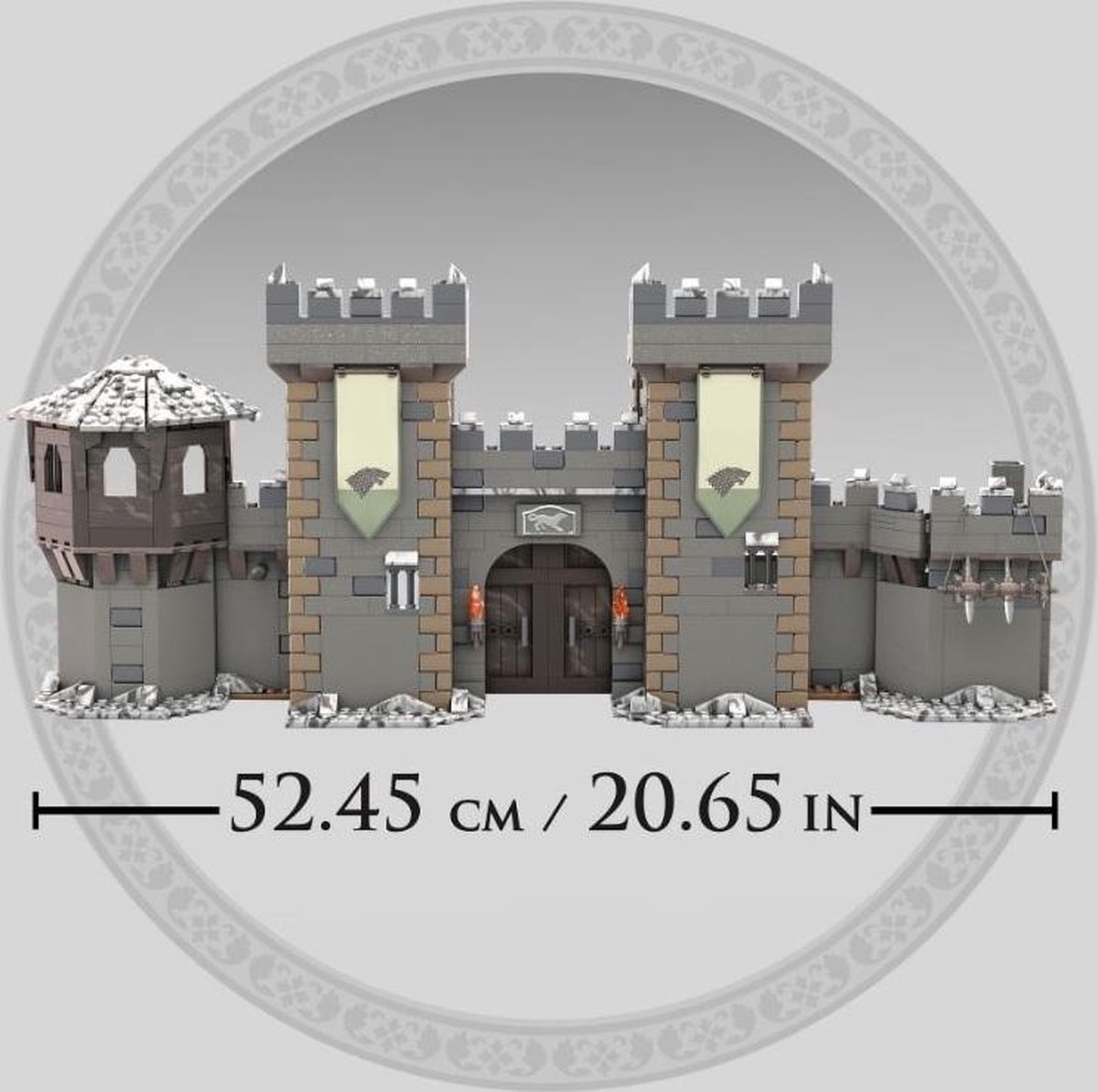 Mega Construx bouwset Battle of Winterfell GOT grijs 1208 delig