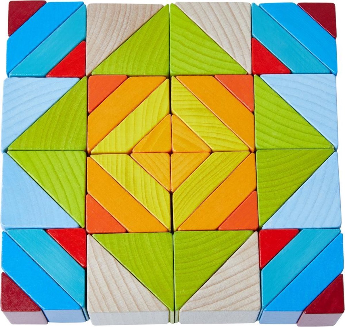 HABA compositiespel blokkenmozaïek 3 D junior hout 48 blokken