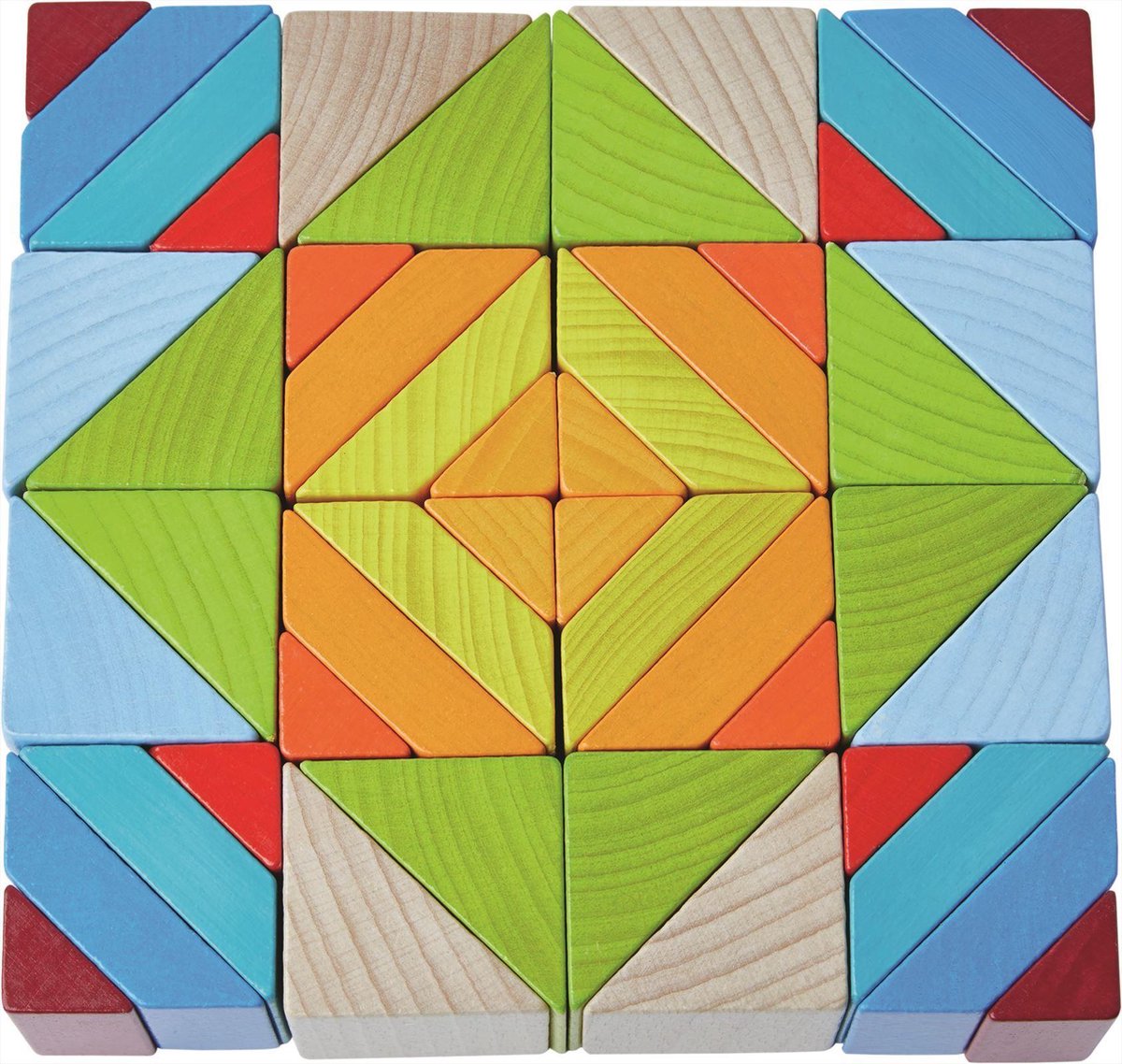 HABA compositiespel blokkenmozaïek 3 D junior hout 48 blokken