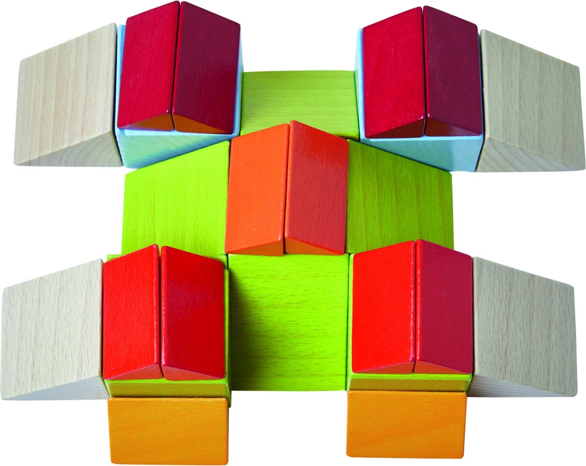 HABA compositiespel blokkenmozaïek 3 D junior hout 48 blokken
