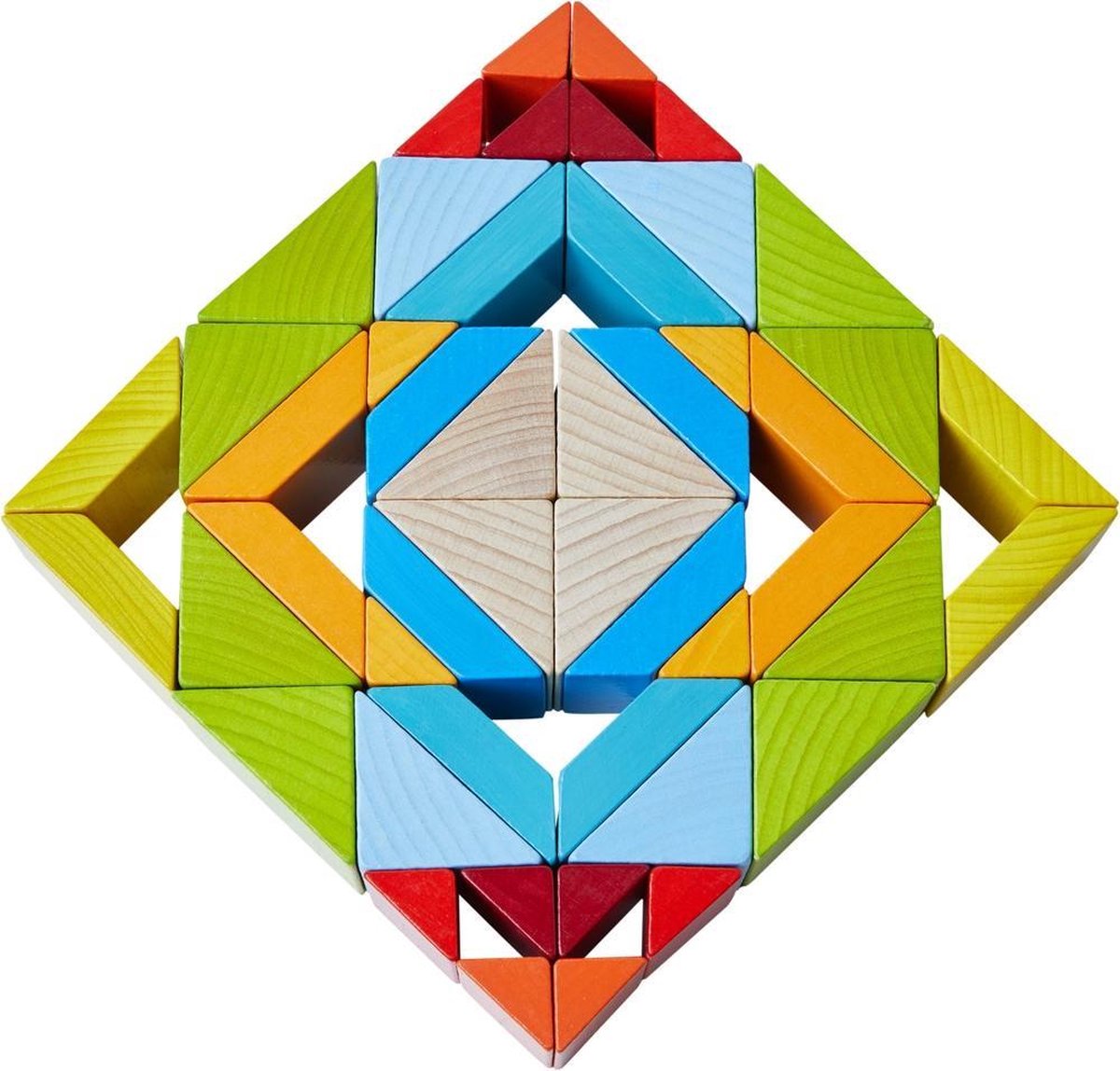HABA compositiespel blokkenmozaïek 3 D junior hout 48 blokken