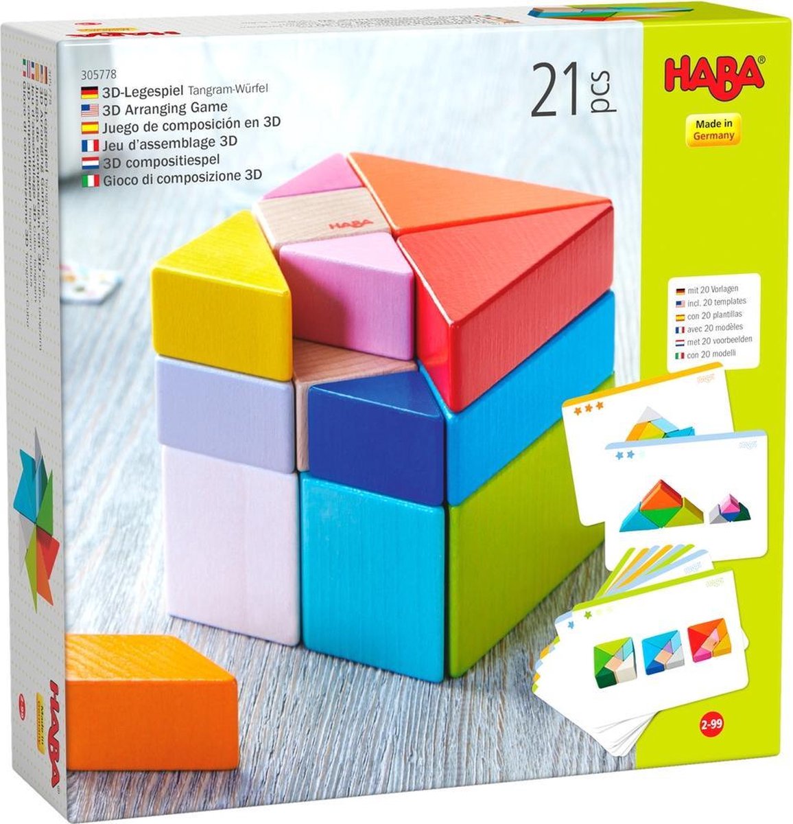 HABA vormenspel Tangrammix junior hout 21 stukjes