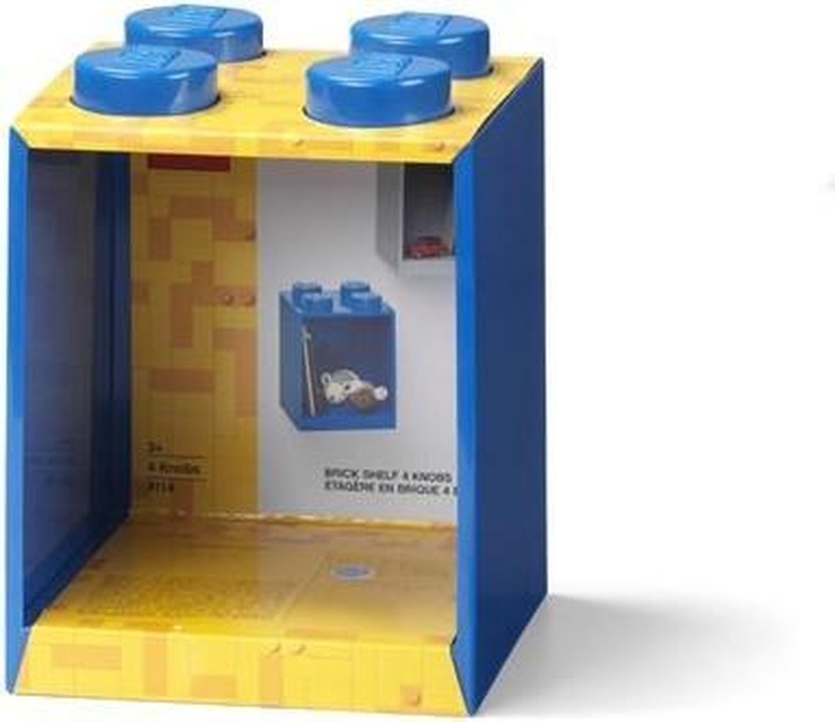 Lego wandschap 4 noppen 16 x 16 x 21 cm polypropyleen - Blauw
