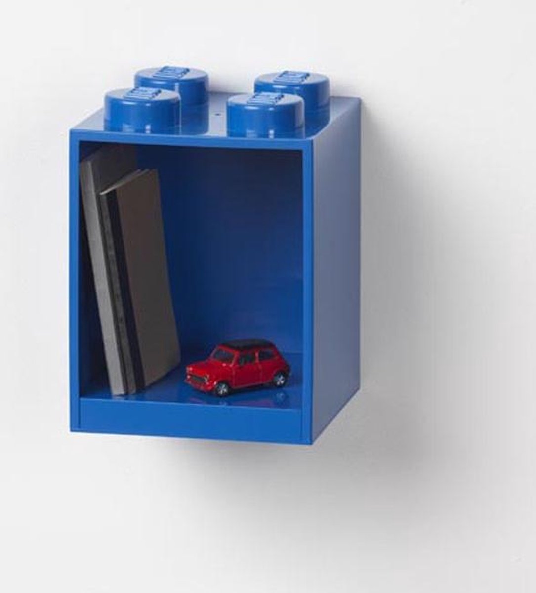 Lego wandschap 4 noppen 16 x 16 x 21 cm polypropyleen - Blauw