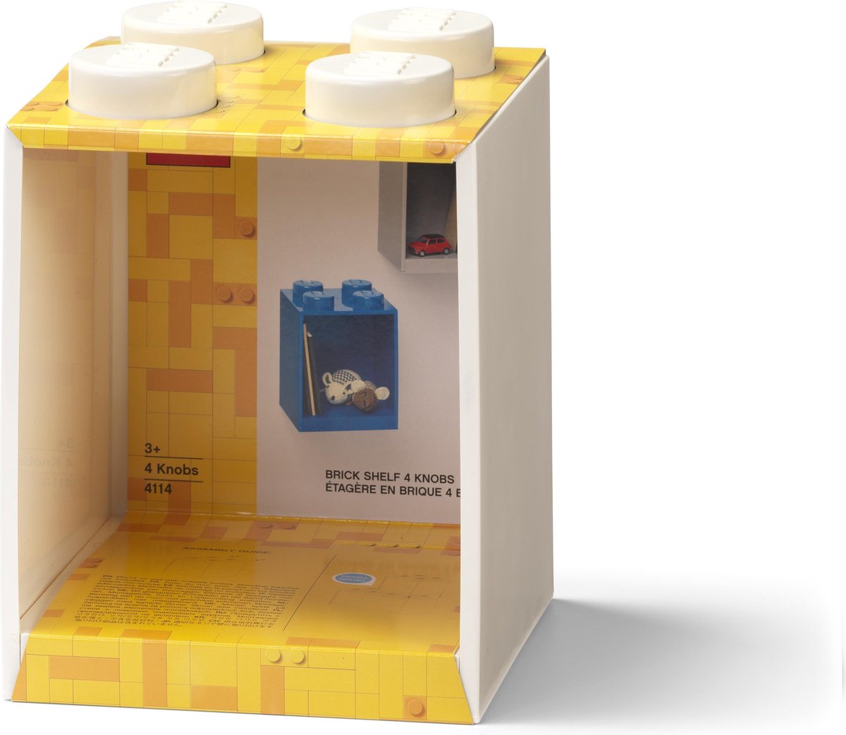 Lego wandschap 4 noppen 16 x 16 x 21 cm polypropyleen - Wit