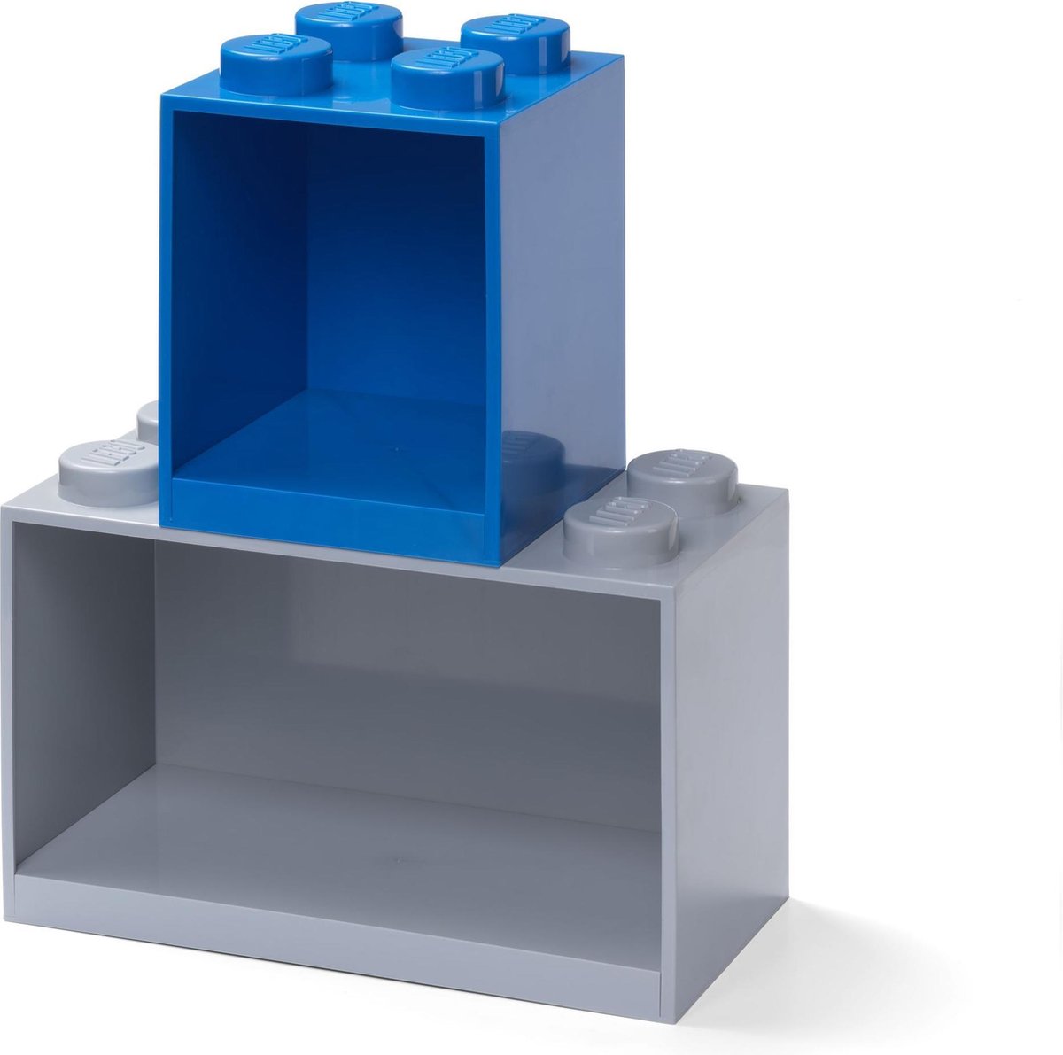 Lego wandschap 8 noppen 32 x 16 x 21 cm polypropyleen - Grijs