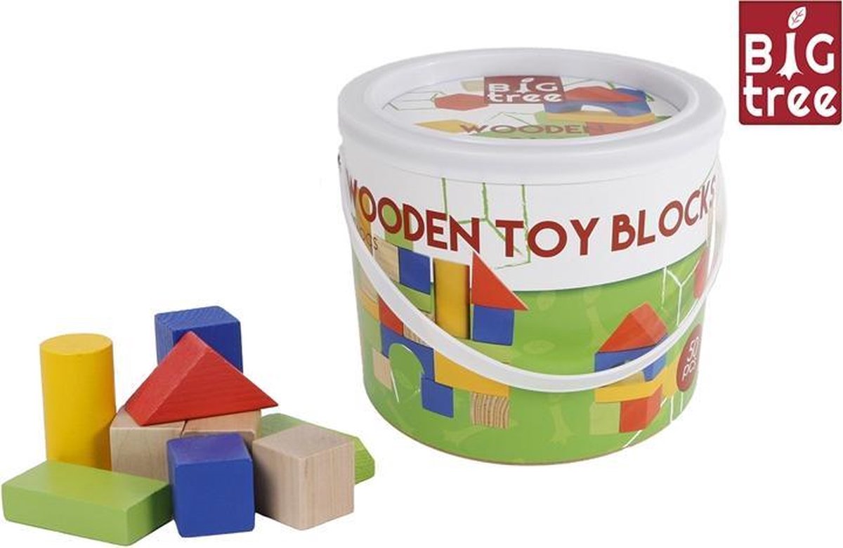 2-Play 2 Play blokkenset junior hout 50 delig