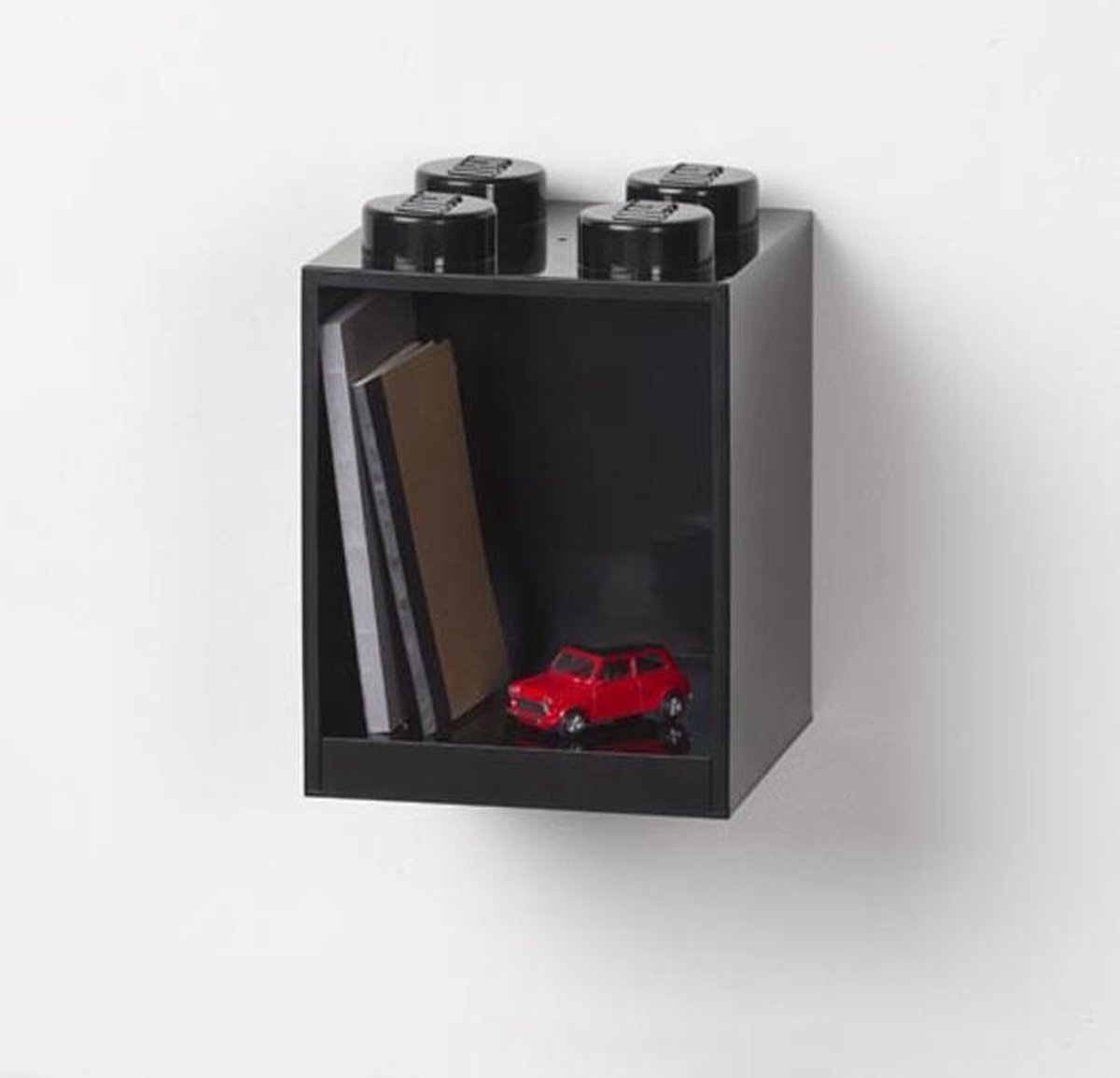 Lego wandschap 4 noppen 16 x 16 x 21 cm polypropyleen - Zwart