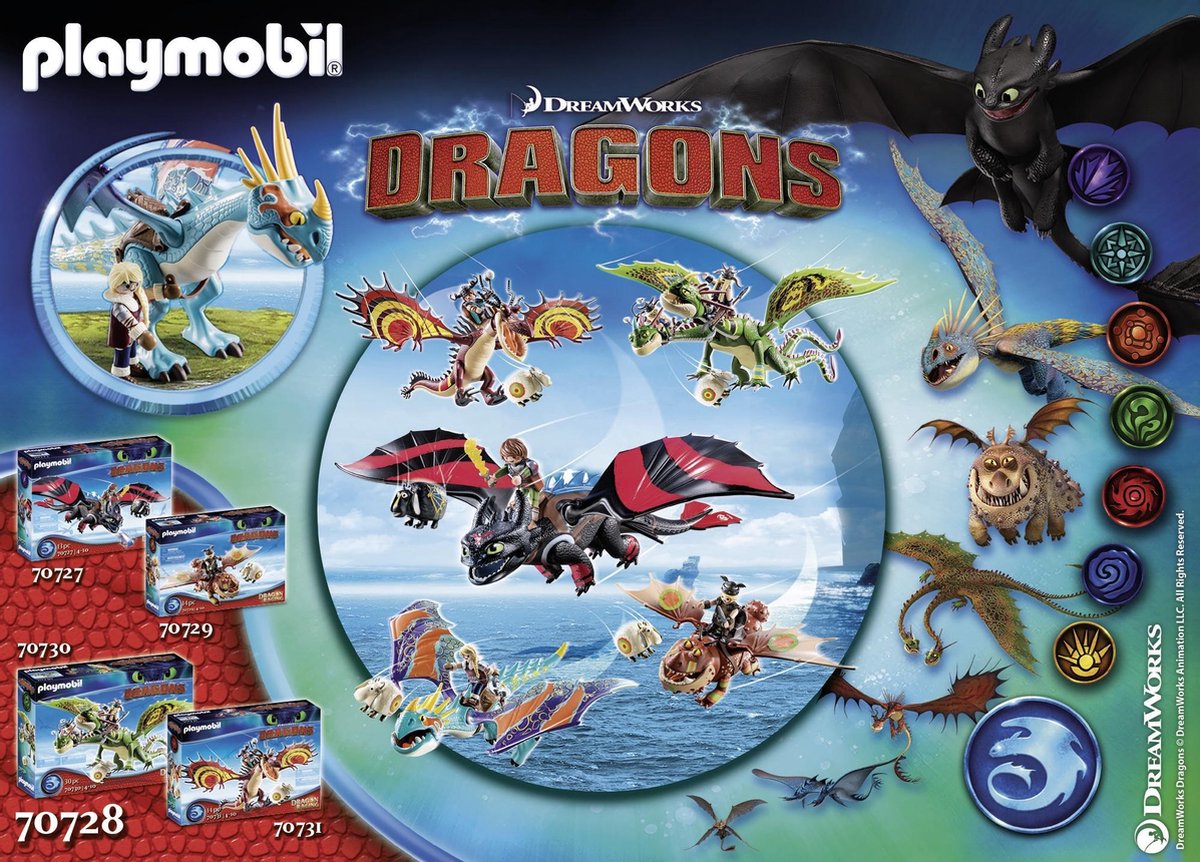 Playmobil Dragon Racing: Astrid en Stormvlieg (70728) 12 delig