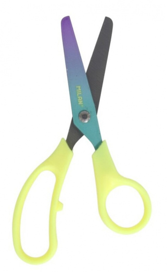 Milan schaar Basic Sunset 13,4 cm staal fluor - Amarillo