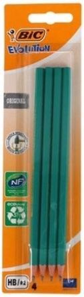 Bic grafietpotloden Evolution HB 4 stuks - Groen