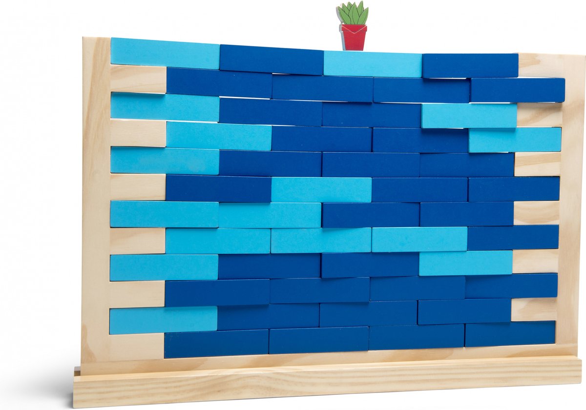 BS Toys muurspel 50 x 34 cm hout - Blauw