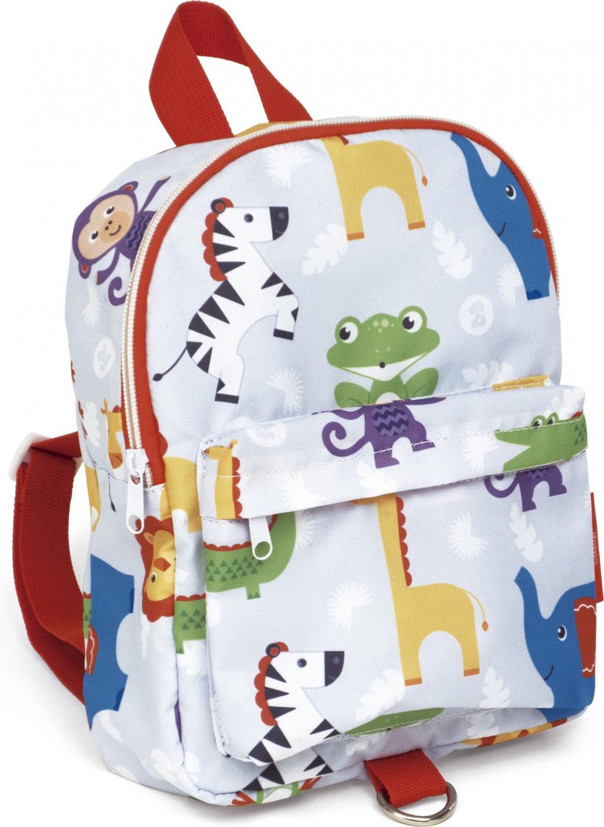 Fisher Price schooltas dieren junior 26 x 20 cm polyester wit