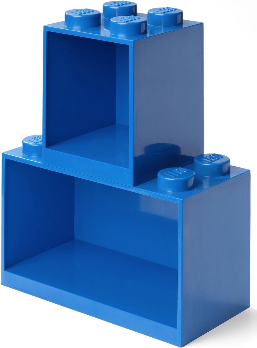 Lego steen schappenset 31,8 x 21,1 cm 2 delig - Blauw
