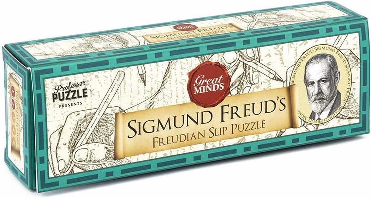 Professor Puzzle breinbreker Freudian Slip 16,5 cm hout bruin 3 delig