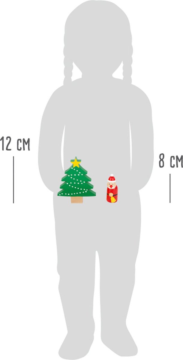 Small Foot speelset kerstmis junior hout/textiel 17 delig