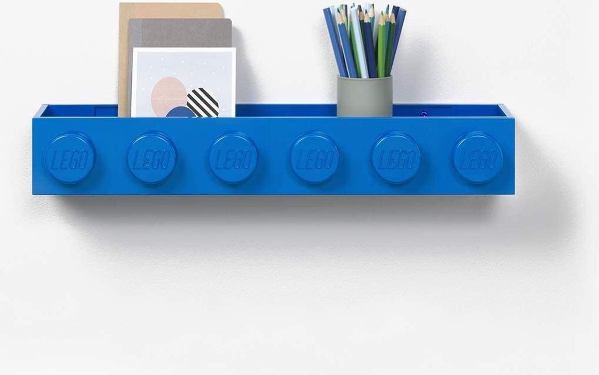 Lego wandplank 47,8 cm polypropyleen - Blauw