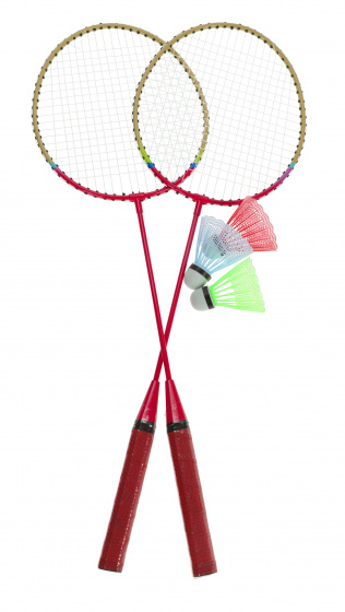 Free and Easy badmintonset 5 delig - Rood