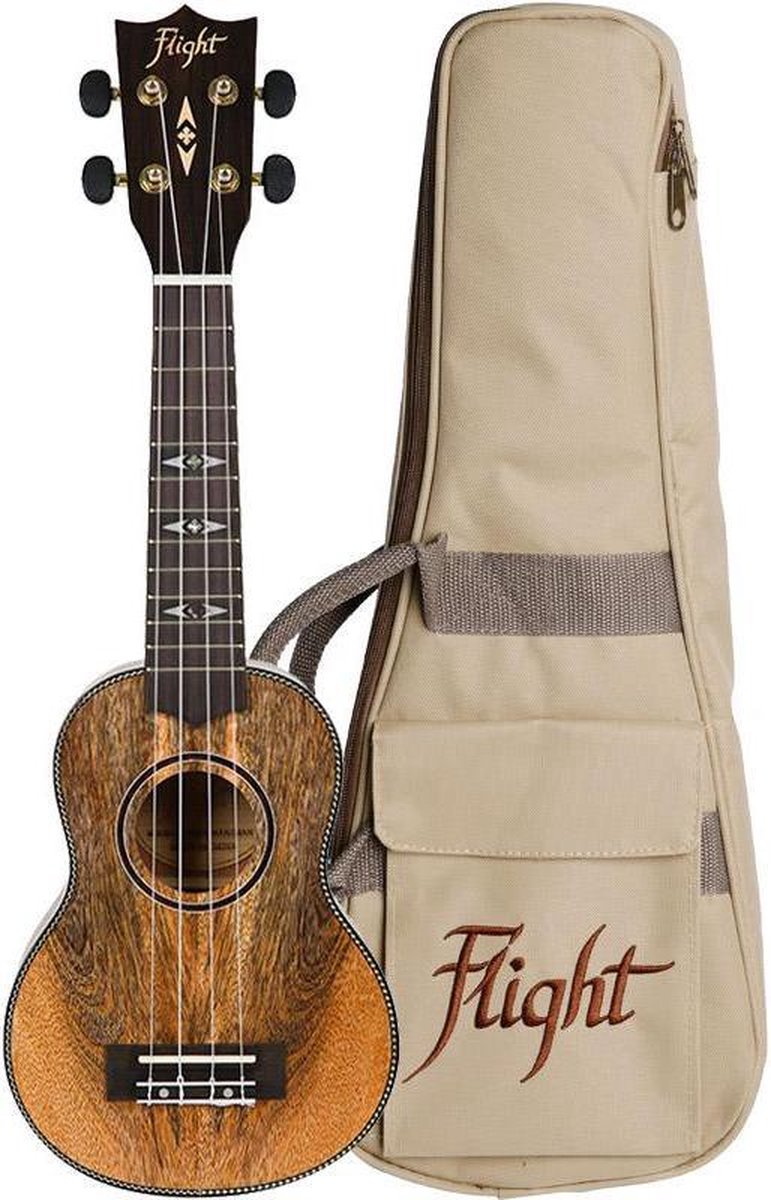 Flight Supernatural Series DUS450 Mango sopraan ukelele met gigbag