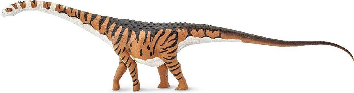 Safari dinosaurus Malawisaurus junior 35 cm rubber wit/bruin/zwart