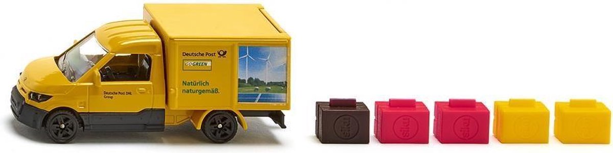 Siku Streetscooter bezorgwagen 9,9 cm staal/zwart (1944) - Geel