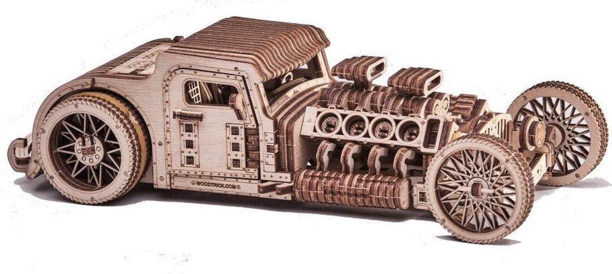 Wood Trick 3D modelbouw Hot Rod 27 x 10 cm hout 280 delig