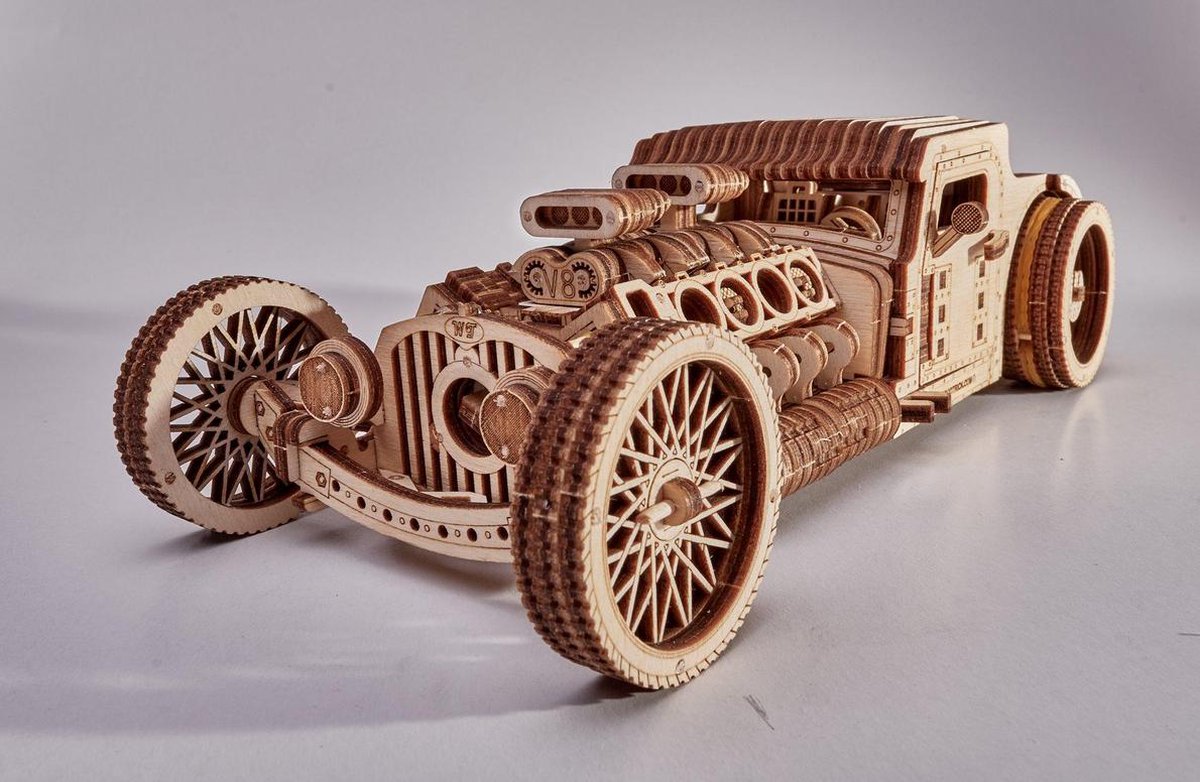 Wood Trick 3D modelbouw Hot Rod 27 x 10 cm hout 280 delig