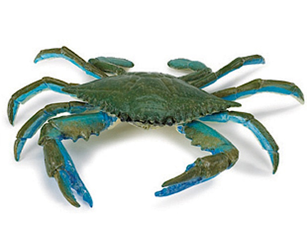 Safari speeldier Atlantische krab 19 cm groen/blauw