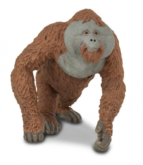 Safari speeldier orang oetan junior 11 x 6,75 cm bruin/grijs