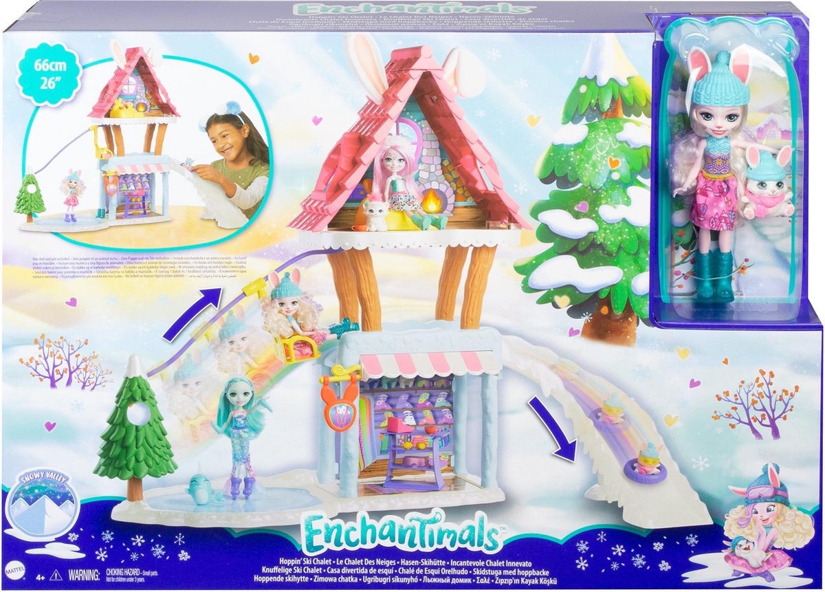 Mattel speelset Enchantimals Ski Chalet meisjes 66 cm